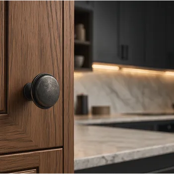 Nábytkové kování Interex design Úchytka knopka GRADO / Starostříbrná