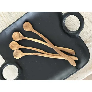 Příbor Dlouhá lžička z teakového dřeva