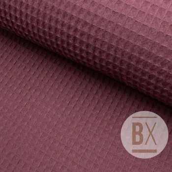 Bavlna Vafla Organic - Fialově bordová