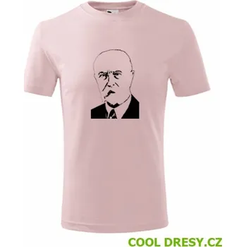 Dětské tričko Tomáš Garrigue Masaryk - Barva: růžová, Velikost 6let
