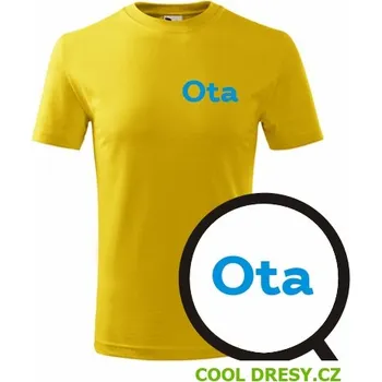 Chlapecké oblečení Dětské tričko Ota - Barva: žlutá, Velikost 10let