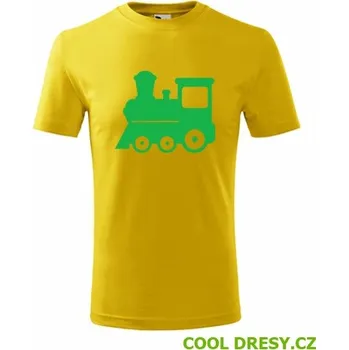Dětské tričko s mašinkou 1 - Barva: žlutá, Velikost 8let