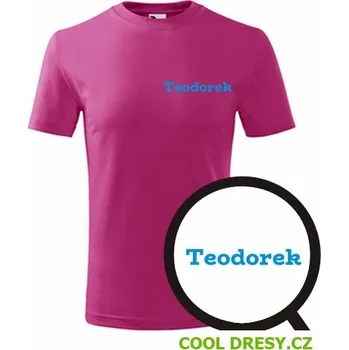 Dětské tričko Teodorek - Barva: purpurová, Velikost 10let