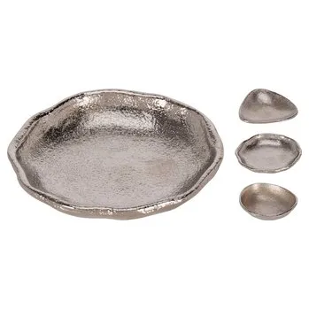 MISKA SREBRNA 9X9X2CM 3 RODZAJE