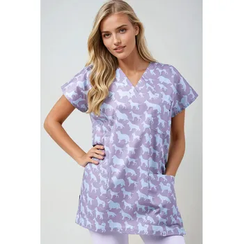 Zdravotnický oděv 2P SERVIS Halena Uni Bianca Rex Potisk S