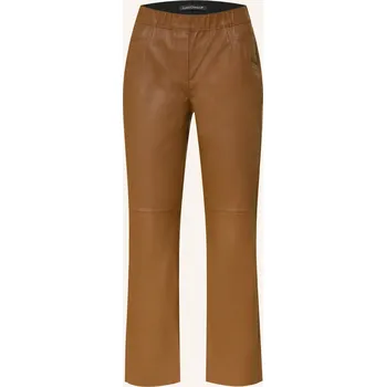 Dámské kalhoty Luisa Cerano Dámské 7/8 Kalhoty Z Kůže, hnědá, 38