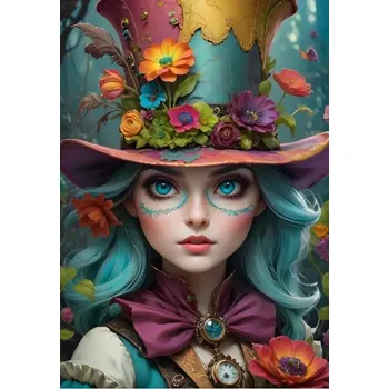 Puzzle BLUEBIRD Puzzle Dívka s kloboukem 1000 dílků