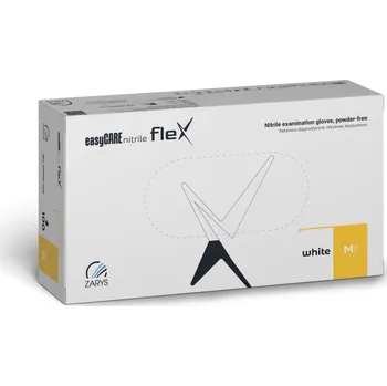 Pracovní rukavice Rukavice nitrilové easyCare flex, 100 ks, bílé, nepudrované Rozměr: L