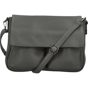 Trendy dámská koženková crossbody kabelka Rosica, šedá