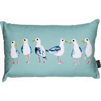 Dekorativní polštářek Dekorační polštář Seagulls blue 50 × 30 cm, Shoeless Joe UK