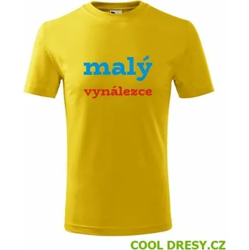 Chlapecké tričko Dětské tričko malý vynálezce - Barva: žlutá, Velikost 4roky