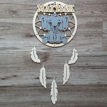 Lapač snů Dřevěný lapač snů se jménem Slon