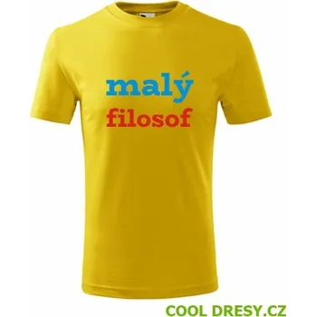 Chlapecké oblečení Dětské tričko malý filosof - Barva: žlutá, Velikost 6let