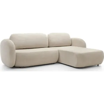 Sedací souprava Rohová rozkládací sedací souprava s úložným prostorem do L OLBIA pravá béžová