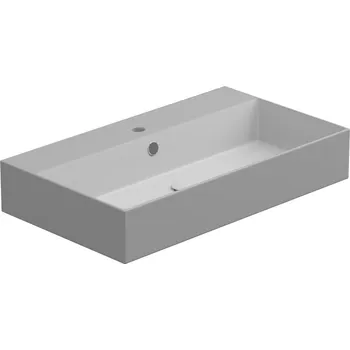 Umyvadlo Umyvadlo Zenith BW 80 hranaté, keramické, dvoubarevné, 80x46 cm, ZELAVBW80BI000033