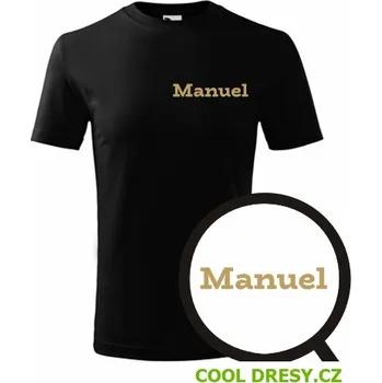 Dětské tričko Manuel - Barva: černá, Velikost 10let