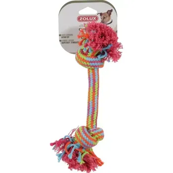 Hračka pro psa Zolux Hračka pes Přetahovadlo barevné 2 uzly 30cm