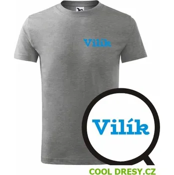 Dětské tričko Vilík - Barva: tmavě šedý melír, Velikost 10let