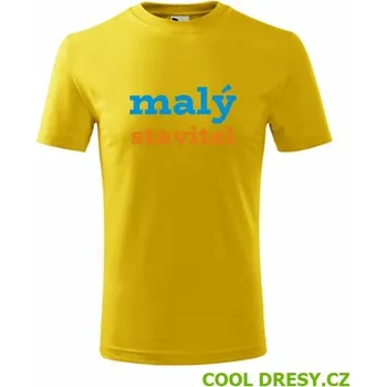 Chlapecké tričko Dětské tričko malý stavitel - Barva: žlutá, Velikost 4roky