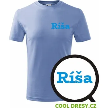 Dětské tričko Ríša - Barva: nebesky modrá, Velikost 10let