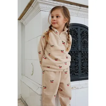 Chlapecká mikina Mikina Konges Sløjd TAVI FLEECE SWEATSHIRT GRS béžová barva, KS103624 KS103624.9BYA 02X, vel. 104