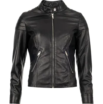 Dámská casual bunda Dámská Kožená Bunda Clover Aurévia Brixton Černá Velikost: 5XL