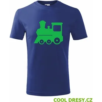 Chlapecké tričko Dětské tričko s mašinkou 1 - Barva: královská modrá, Velikost 8let