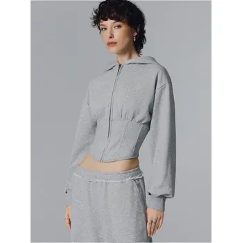 Dámská mikina Mikina na zip s&nbsp;kapucí - S - House - světle šedá - 106GB-09M