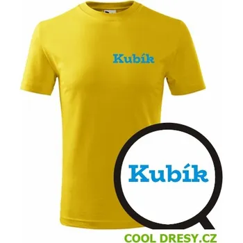 Chlapecké tričko Dětské tričko Kubík - Barva: žlutá, Velikost 4roky