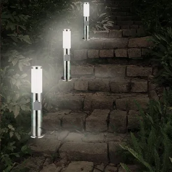 Stojací lampa monzana® Zahradní svítidlo Jiřina z nerezu se zásuvkou, 50 cm