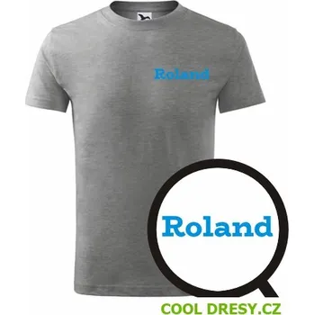 Chlapecké tričko Dětské tričko Roland - Barva: tmavě šedý melír, Velikost 8let