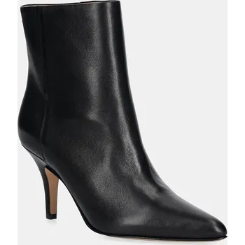 Dámské kozačky Kožené kotníkové boty MM6 Maison Margiela dámské, černá barva, na podpatku, S59WU0261.P6783.T8013 99X, EUR 38.5