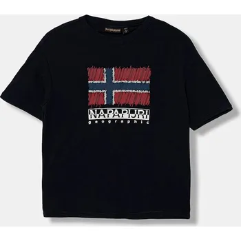 Dětské bavlněné tričko Napapijri S-ADIGE tmavomodrá barva, NP0A88ZW1761 NP0A88ZW1761.98.128 59X, vel. 122-128