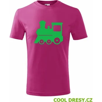 Chlapecké oblečení Dětské tričko s mašinkou 1 - Barva: purpurová, Velikost 4roky