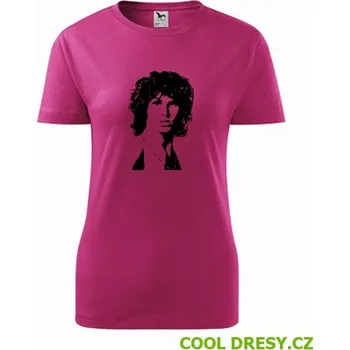 Dámské tričko Dámské tričko Jim Morrison - Barva: purpurová, Velikost M