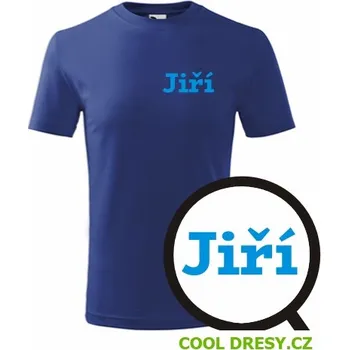 Dětská móda Dětské tričko Jiří - Barva: královská modrá, Velikost 4roky