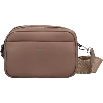 Stylová dámská koženková crossbody kabelka MaxFly Tarja, starorůžová