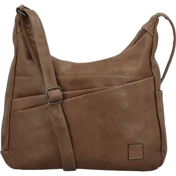 Stylová dámská koženková crossbody kabelka Gianni, khaki new
