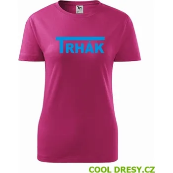 Dámské tričko Trhák - Barva: purpurová, Velikost M