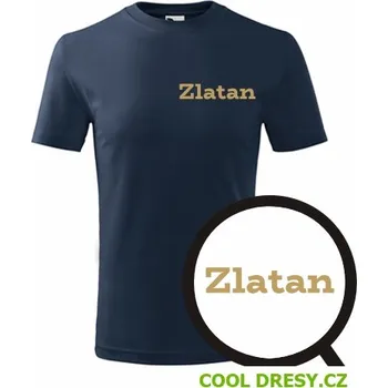 Dětské tričko Zlatan - Barva: námořní modrá, Velikost 10let
