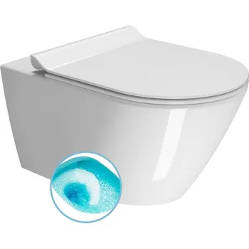 Klozet Gsi KUBE X závěsná WC mísa, Swirlflush, 36x55cm, bílá ExtraGlaze