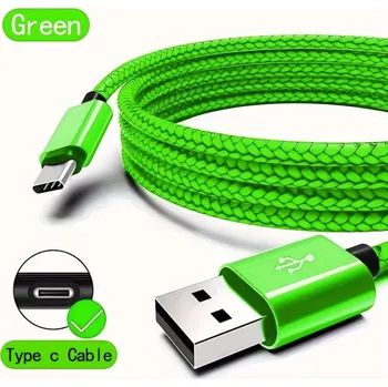Příslušenství ke karavanu Kabel USB C s rychlým nabíjením, zelený, 1m