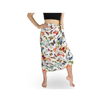 Šátek Sarong - Pareo BUTTERFLY, červeno-žlutý