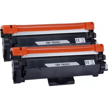 Počítač Starink kompatibilní toner Brother TN-2421, TN2421, vlastní patent, s čipem (Černý) 2-PACK