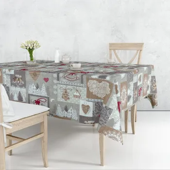 ubrus Ervi dekorační ubrus na stůl obdélníkový - Sváteční kouzlo béžové