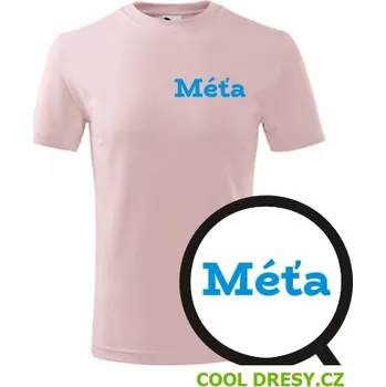 Dětské tričko Méťa - Barva: růžová, Velikost 8let