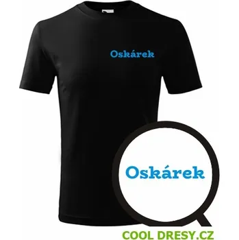 Dětské tričko Oskárek - Barva: černá, Velikost 8let