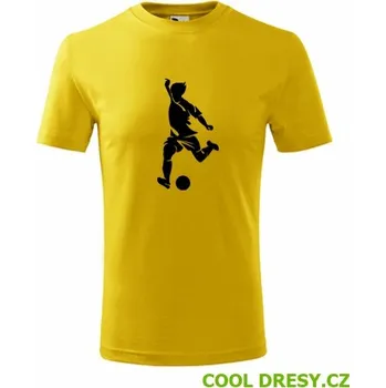 Chlapecké tričko Dětské tričko s fotbalistou 4 - Barva: žlutá, Velikost 4roky