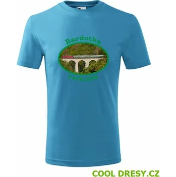 Dětské tričko s mašinkou Bardotka T478.1215 - Barva: tyrkysová, Velikost 6let