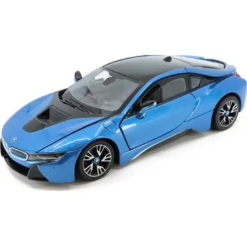 autíčko BMW i8 2015 modrá 1:24 - Rastar BMW i8 2015 - kovový model auta